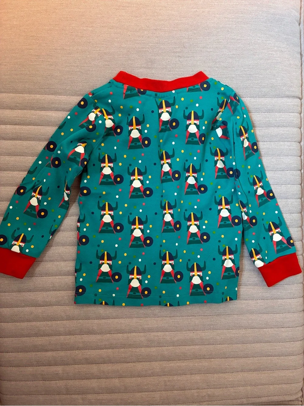 Little Green Radicals Viking Print Pajama Set, Size 2-3 Years